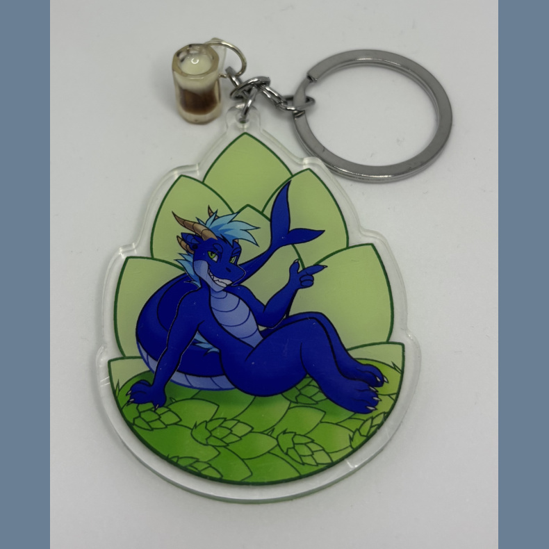 Hoppy Dragon Keychain